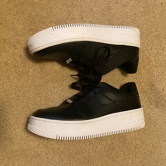 Shoes | Nike Air Force 1 Black Platform Sneaker | Poshmark